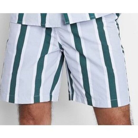 Men's 6.5" Striped Reguar Fit Pu-on Shorts - Origina Use™ Size L - Picture 1 of 3
